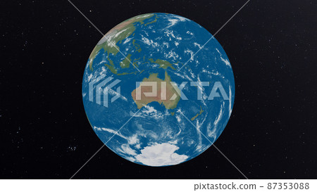 Earth Australia center perming3DCG illustration material 87353088