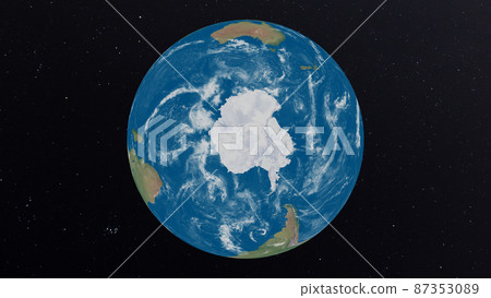 Earth Antarctica center perming3DCG Illustration material 87353089