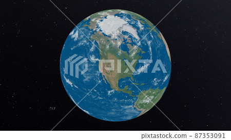 Earth North America continent center perming3DCG illustration material 87353091