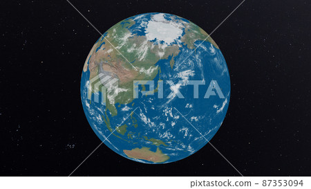 地球日本群島中心 perming3DCG 插圖素材 87353094