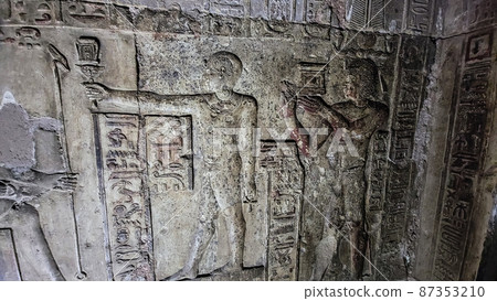 Dendera temple or Temple of Hathor. Egypt. Dendera, Denderah, is a small town in Egypt. Dendera Temple complex, one of the best-preserved temple sites from ancient Upper Egypt. 87353210
