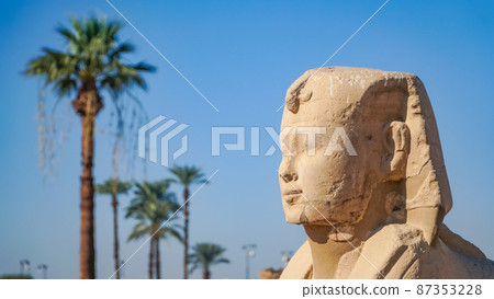 Luxor Temple in Luxor, ancient Thebes, Egypt. Luxor Temple is a large Ancient Egyptian temple complex located on the east bank of the Nile River and was constructed approximately 1400 BCE. Luxor Temple in Luxor, ancient Thebes, Egypt. Luxor Temple is a large Ancient Egyptian temple complex located on the east bank of the Nile River and was constructed approximately 1400 BCE. 87353228