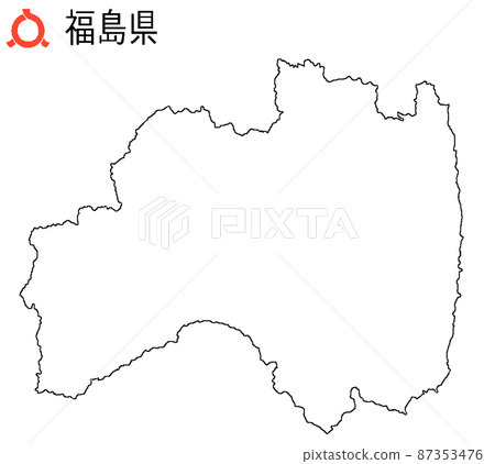 福島縣空白地圖插圖與縣徽縣名稱 福島縣空白地圖插圖與縣徽縣名稱 87353476
