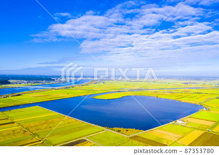 茨城縣淀浦和利根川鳥瞰圖 茨城縣淀浦和利根川鳥瞰圖 87353780