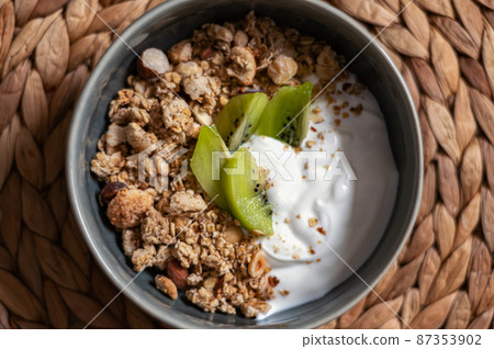 Homemade granola and yogurt Homemade granola and yogurt 87353902