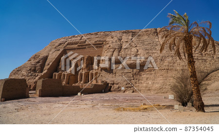 Aswan, Egypt : Great Abu Simbel temple of Pharaoh Ramses II in southern Egypt in Nubia next to Lake Nasser. Aswan, Egypt : Great Abu Simbel temple of Pharaoh Ramses II in southern Egypt in Nubia next to Lake Nasser. 87354045