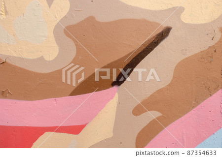 close up of colorful urban wall texture 87354633