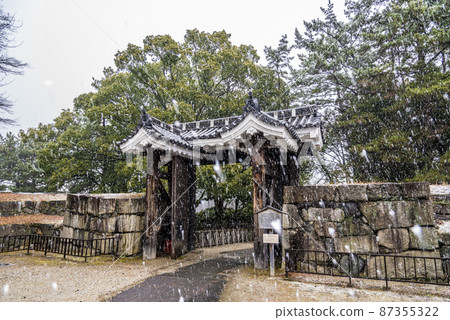 《Aichi Prefecture》 Snowy Nagoya Castle Former Ninomaru Higashi Ninomon 《Aichi Prefecture》 Snowy Nagoya Castle Former Ninomaru Higashi Ninomon 87355322