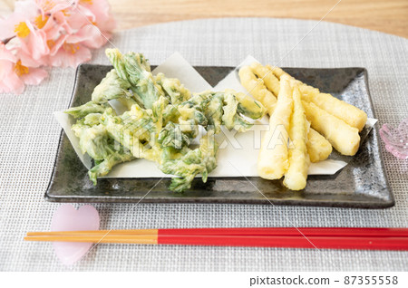 Tempura of wild plant 87355558
