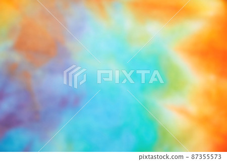 Blurred abstract tie dye multicolor fabric cloth pattern texture Blurred abstract tie dye multicolor fabric cloth pattern texture 87355573