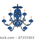 Old and luxurious chandelier with candles 87355903