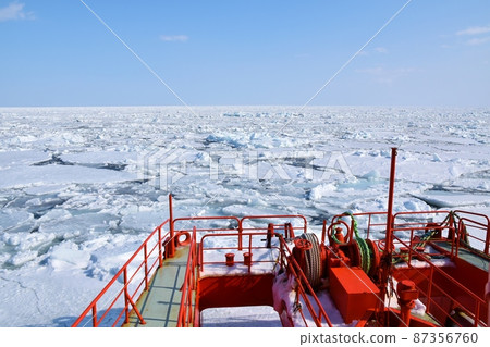 紋別北海道的流冰海 87356760