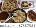 Easy and delicious hijiki rice de dinner set ② 87357581