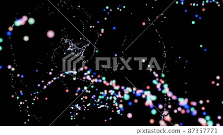 CG粒子炫彩粒子背景素材 87357771