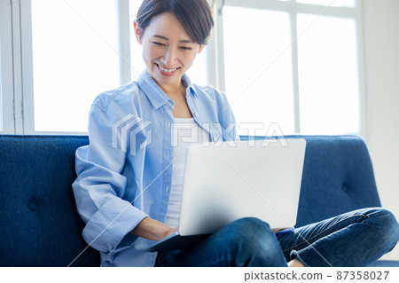 Telework middle women casual 87358027