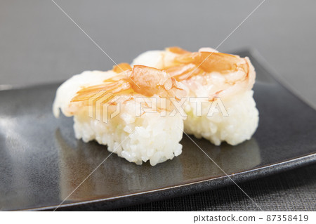 美味的甜蝦握壽司 87358419