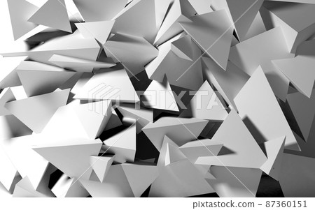 Abstract background with white 3D shapes flying in the light as a messy array or chaotic structure for any pastel backdrop. 3D illustration Abstract background with white 3D shapes flying in the light as a messy array or chaotic structure for any pastel backdrop. 3D illustration 87360151