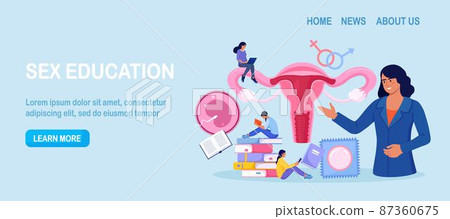 Sex education. Gynecologist Doctor Consultate Girls. Puberty, Maturation. Sexual Health Lesson for Young People. Contraception and Female Reproductive System, Uterus, Ovaries. Sexuality and Gender Sex education. Gynecologist Doctor Consultate Girls. Puberty, Maturation. Sexual Health Lesson for Young People. Contraception and Female Reproductive System, Uterus, Ovaries. Sexuality and Gender 87360675