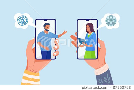 Online psychotherapy, psychology counseling concept. Psychologist doctor helps patient to unravel tangled thoughts. Medical help with psychological problems, mental disorder Online psychotherapy, psychology counseling concept. Psychologist doctor helps patient to unravel tangled thoughts. Medical help with psychological problems, mental disorder 87360798
