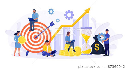 Financial Forecast. Tiny Economics Persons, Freelancer, Employee or Manager Making Investing Plans. Money Growth Prediction and Progress Report. Return on Investment. Income Growth, Profit Earnings Financial Forecast. Tiny Economics Persons, Freelancer, Employee or Manager Making Investing Plans. Money Growth Prediction and Progress Report. Return on Investment. Income Growth, Profit Earnings 87360942