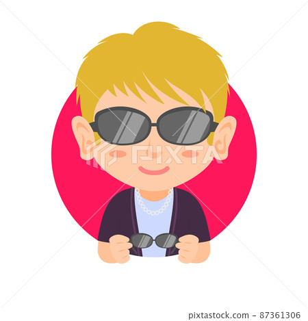 Men's icon holding sunglasses 87361306