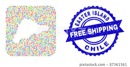 Free Shipping Rubber Stamp Seal and Easter Island Map Evacuation Inverted Mosaic Free Shipping Rubber Stamp Seal and Easter Island Map Evacuation Inverted Mosaic 87361561