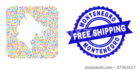 Free Shipping Rubber Stamp and Montenegro Map Arrow Hole Mosaic Free Shipping Rubber Stamp and Montenegro Map Arrow Hole Mosaic 87361617