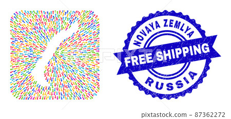Free Shipping Scratched Stamp Seal and Novaya Zemlya Islands Map Evacuation Stencil Mosaic Free Shipping Scratched Stamp Seal and Novaya Zemlya Islands Map Evacuation Stencil Mosaic 87362272