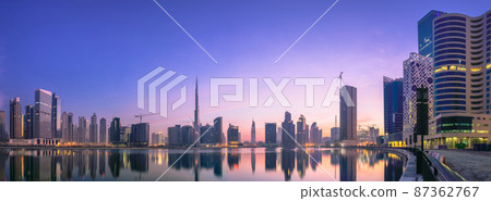 Cityscape of Dubai and panoramic view of Business bay, UAE Cityscape of Dubai and panoramic view of Business bay, UAE 87362767