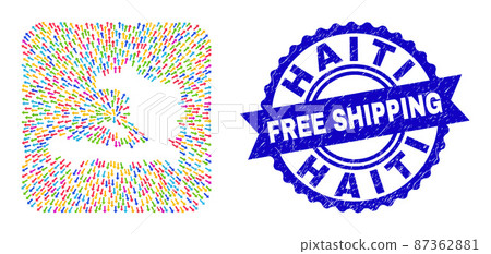 Free Shipping Grunge Stamp Seal and Haiti Map Arrow Inverted Mosaic Free Shipping Grunge Stamp Seal and Haiti Map Arrow Inverted Mosaic 87362881