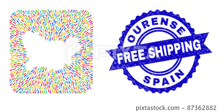Free Shipping Grunge Badge and Ourense Province Map Navigation Inverted Mosaic Free Shipping Grunge Badge and Ourense Province Map Navigation Inverted Mosaic 87362882