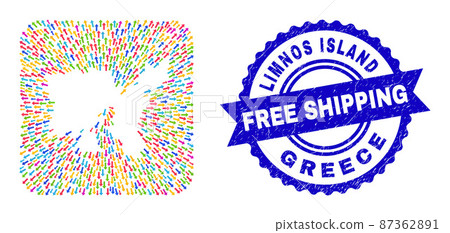 Free Shipping Rubber Seal and Limnos Island Map Arrow Inverted Mosaic Free Shipping Rubber Seal and Limnos Island Map Arrow Inverted Mosaic 87362891