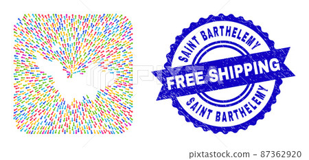 Free Shipping Scratched Badge and Saint Barthelemy Map Evacuation Subtracted Mosaic Free Shipping Scratched Badge and Saint Barthelemy Map Evacuation Subtracted Mosaic 87362920