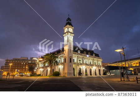 Port Authority building with clock tower in Valencia Spain Port Authority building with clock tower in Valencia Spain 87363011