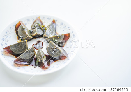 Chinese food appetizer century egg 87364593