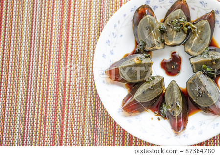 中國食物開胃菜世紀雞蛋 中國食物開胃菜世紀雞蛋 87364780