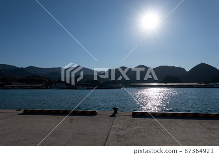Breakwater at the site of Ebisugahana Shipyard 87364921