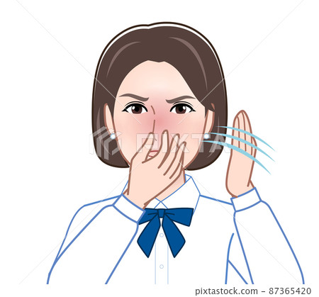 一個帶著氣味擺姿勢的女人 一個帶著氣味擺姿勢的女人 87365420