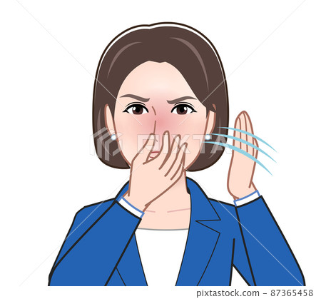 一個帶著氣味擺姿勢的女人 一個帶著氣味擺姿勢的女人 87365458