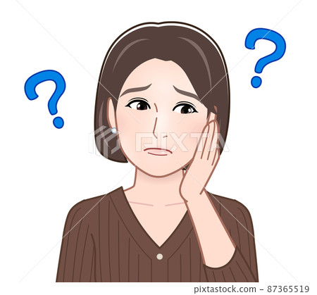 A woman wondering and thinking 87365519