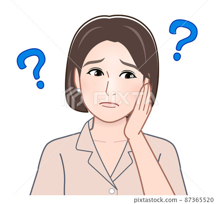 A woman wondering and thinking 87365520