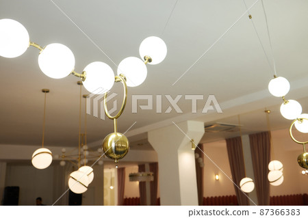 Design loft lamp with dim light and straight long line of beam. Design loft lamp with dim light and straight long line of beam. 87366383