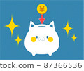 Cute piggy bank ｜ ¥ ｜ Yen ｜ En ｜ Coins 87366536