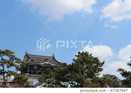 岡崎城天守閣的天空 87367607