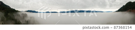 Aerial Panoramic View of Canadian Mountain Landscape 87368154