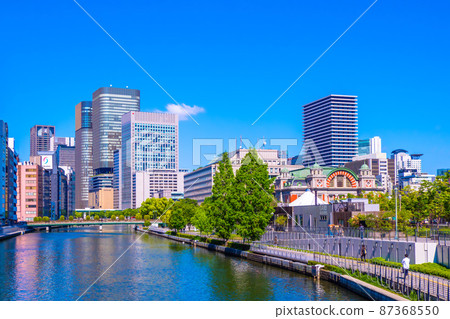大阪Nakanoshima的城市景觀 大阪Nakanoshima的城市景觀 87368550