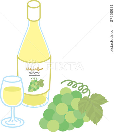 White wine and white grapes White wine and white grapes 87368951