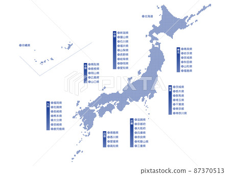 日本地圖地圖點 87370513