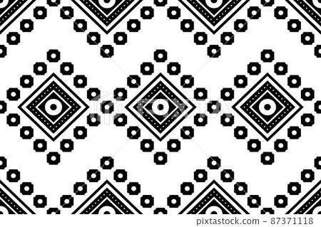 Geometric ethnic oriental seamless pattern traditional Design for background,carpet,wallpaper.clothing,wrapping,Batik fabric,Vector illustration.embroidery style - Sadu, sadou, sadow or sado Geometric ethnic oriental seamless pattern traditional Design for background,carpet,wallpaper.clothing,wrapping,Batik fabric,Vector illustration.embroidery style - Sadu, sadou, sadow or sado 87371118