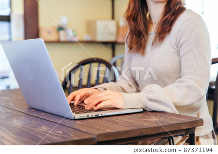 Female jobs operating a personal computer 87371194